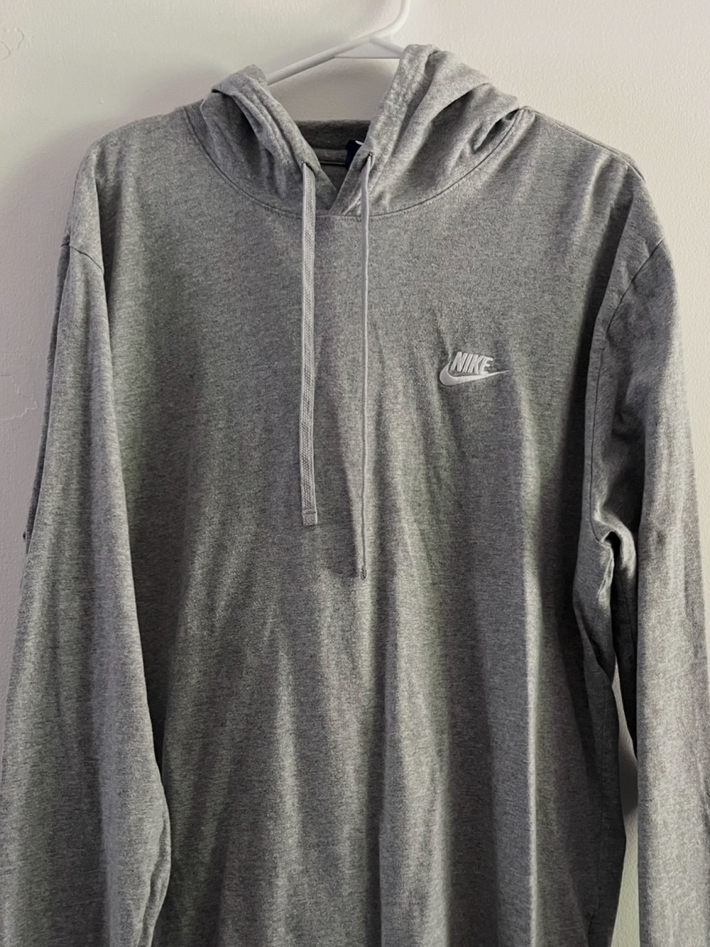 Nike Gray Pullover Hoodie with Small Logo